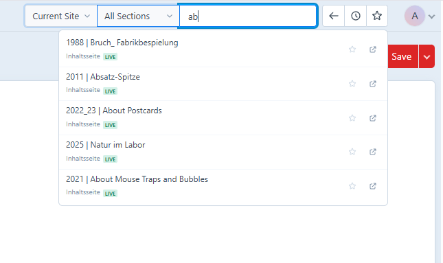 Quick Search - Compact Mode